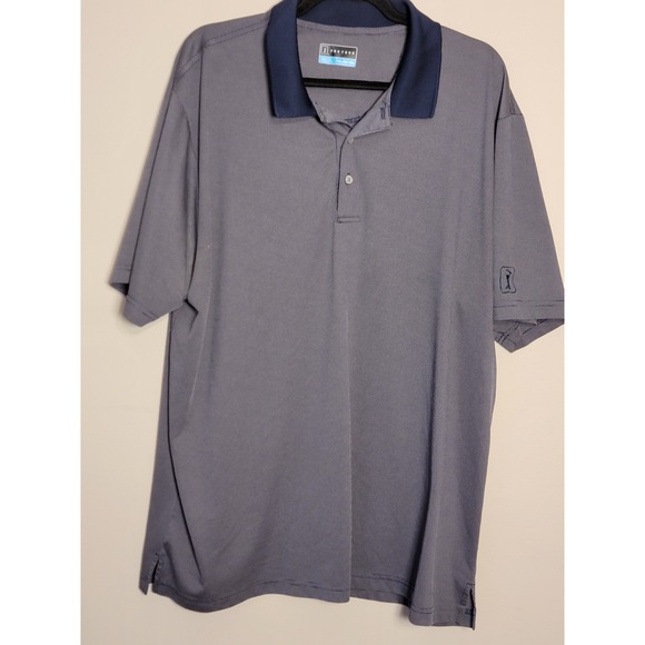 PGA Tour Other - PGA Tour Men's Sz‎  Extra Large Polo Pro Series Blue Tees Golf Clubs All Over